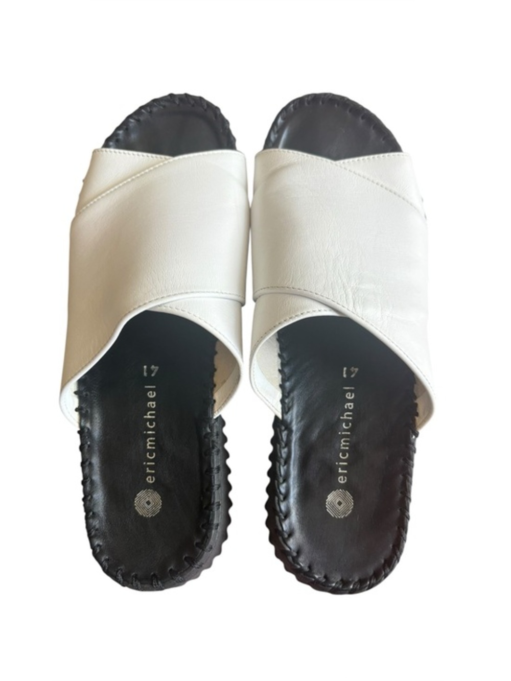 Eric Michael Gloria Sandal black/ white size 41/US 10.5